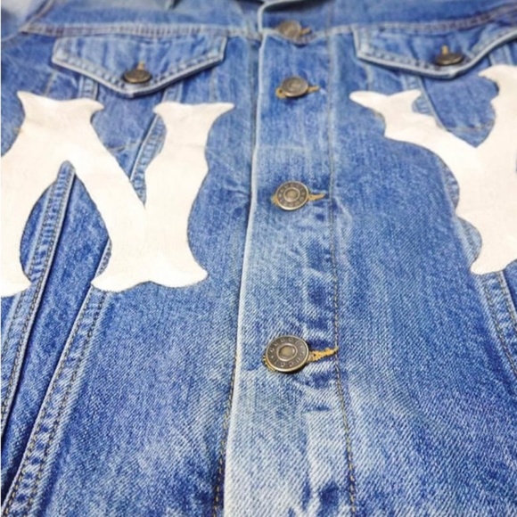 NEW WITH TAGS AUTHENTIC GUCCI NY Yankees Insulated Denim Jacket - Picture 7 of 8